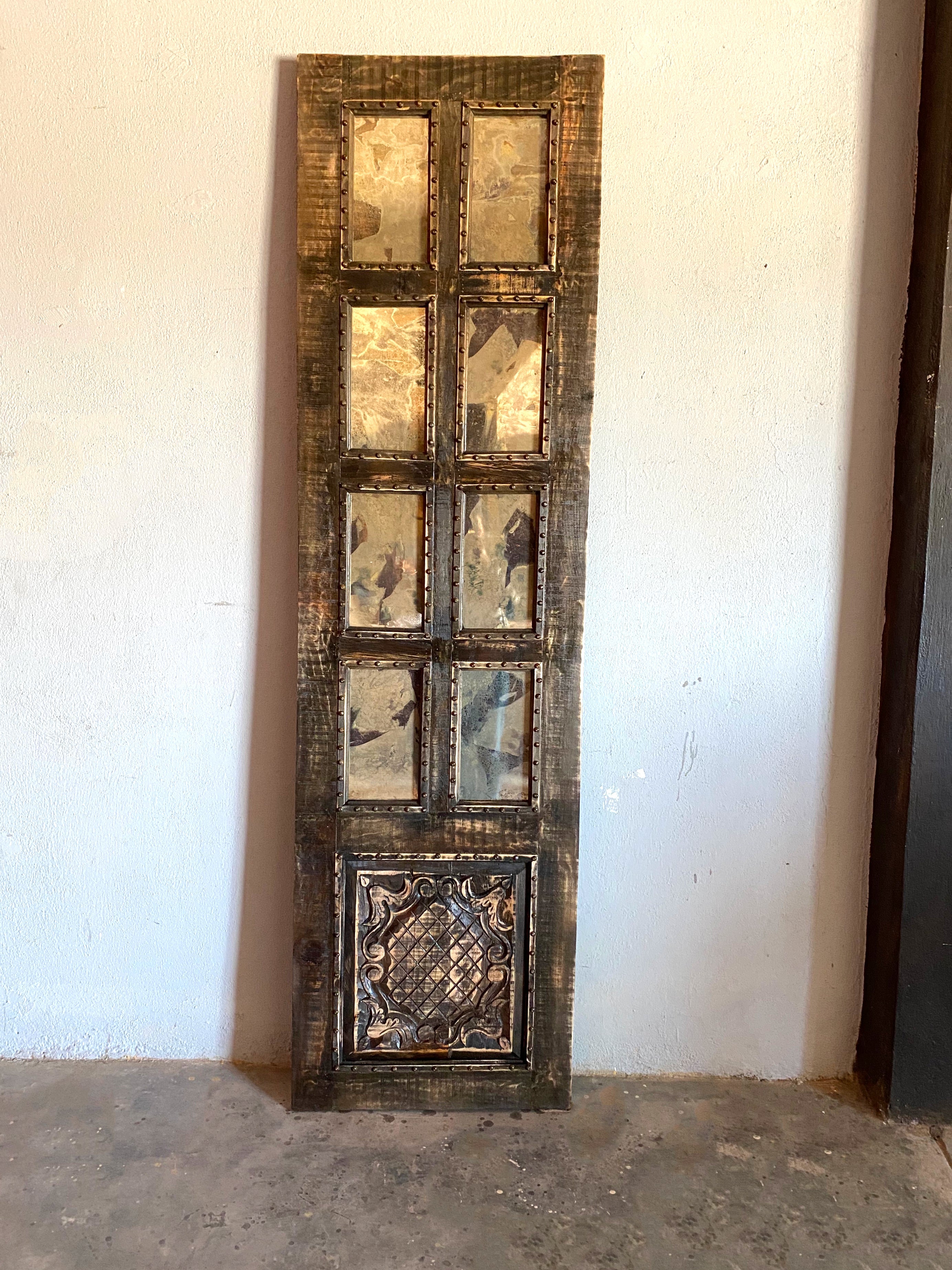 Napa Carved Door with Vintage Mirror