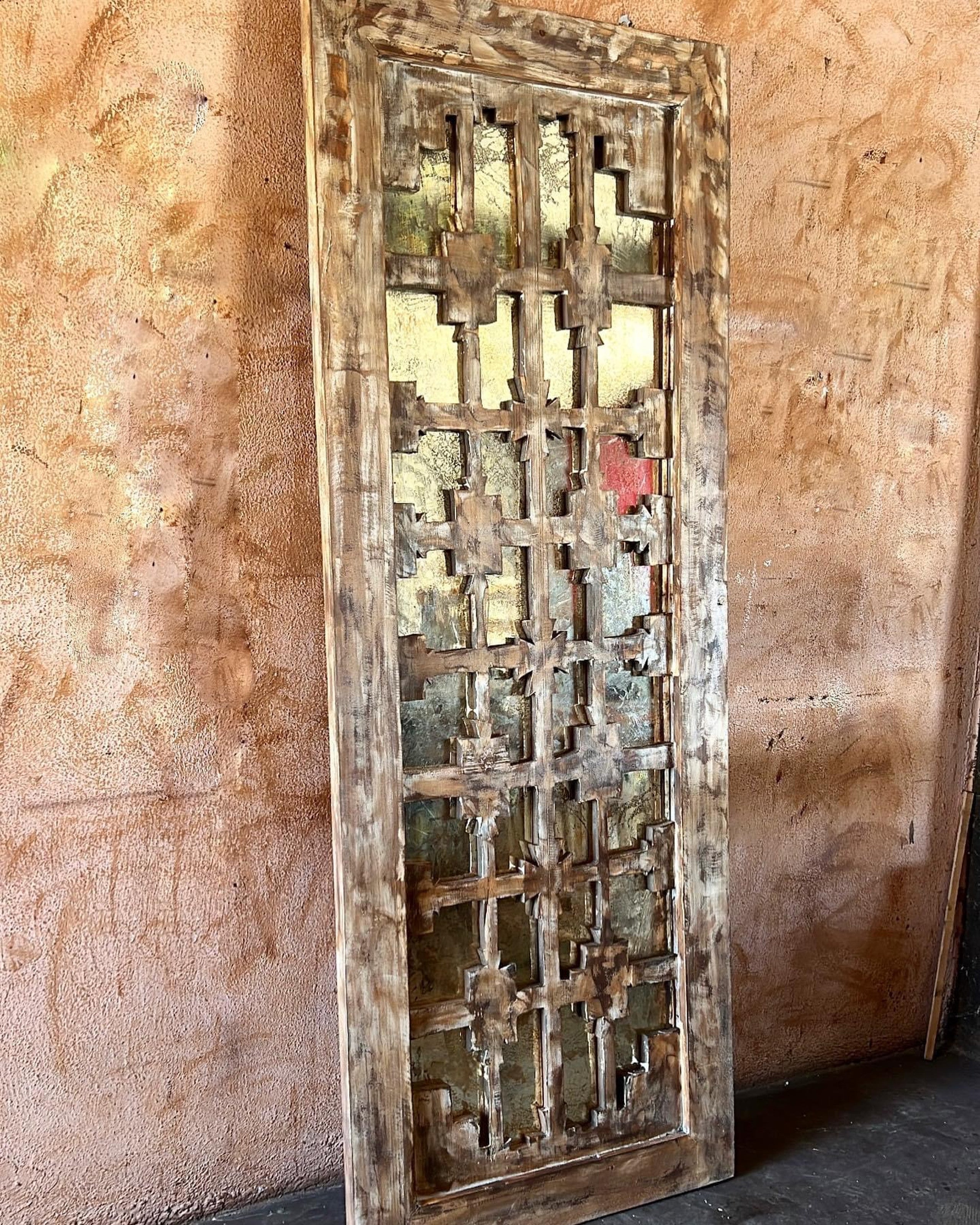 Georgina Barn Door with Vintage Mirror