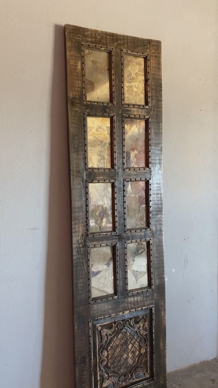Napa Carved Door with Vintage Mirror